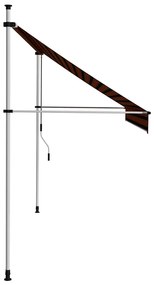 Toldo retrátil manual 300 cm laranja e castanho