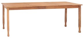 Mesa de jantar p/ jardim 200x100x75 cm madeira de teca maciça