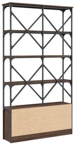 Estante 100x26x180 cm derivados madeira/metal carvalho castanho