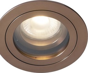 Foco embutido moderno bronze escuro giratório e inclinável IP44 - Chuck