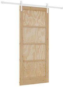 Porta Deslizante vidaXL com Conjunto de Ferragens 86x198.5 cm Madeira