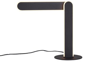 Candeeiro de mesa de design preto com LED regulável em 3 níveis - Gate