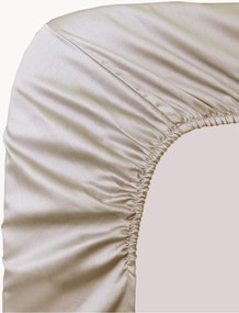 Lençol em cetim de algodão com elástico boxspring Ava