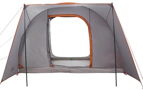 Tenda de campismo p/ 2 pessoas impermeável cinzento/laranja