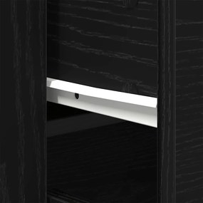 Buffet vidaXL Carvalho Preto 80x33x70 cm Madeira de engenharia