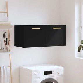 830061 vidaXL Armário de parede 80x36,5x35 cm derivados de madeira preto