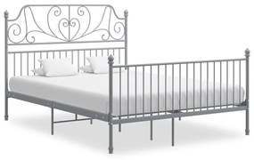 vidaXL Estrutura de cama sem colchão 140x200 cm metal cinzento