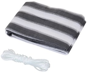2 Peças de Revestimento de Varanda Tela de proteção de privacidade HDPE 500x90cm com cordas