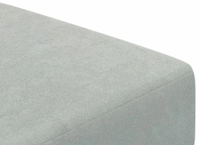 Sofá-cama 2 lugares c/ apoio de pés veludo cinza-claro