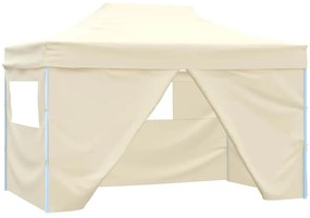 Tenda dobrável profissional festas 4 paredes 3x4m aço cor creme