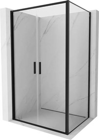 Mexen Exo cabine de duche articulada 100 x 80 cm, transparente, preta - 814-100-080-70-00