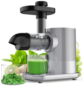 Extractor de sumos Horizontal para Fruta Função Reversa com Jarro 38 x 34,5 x 17 cm Prata