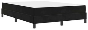 Cama box spring com colchão Preto 140 x 190 cm Veludo