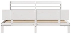 Estrutura de cama c/ cabeceira sem colchão 180x200 cm branco