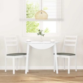 Cadeiras de jantar com almofadões 2 pcs madeira maciça branco