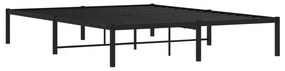 Estrutura de cama metal 150x200 cm preto