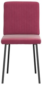 Cadeiras de jantar 2 pcs veludo vermelho tinto