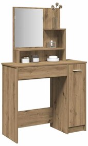 Toucador com espelho 86,5x35x136 cm cor carvalho artisiano