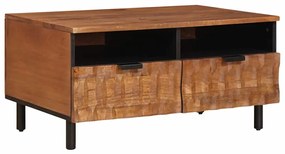 vidaXL Mesa de centro Castanho 80 x 54 x 40 cm Madeira de manga maciça