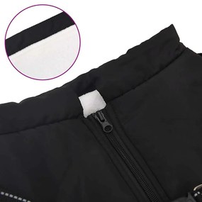 casaco para cães com arnês impermeável reflexivo preto L44