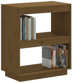 Estante para livros 60x35x71 cm pinho maciço castanho-mel
