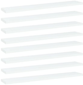 vidaXL Prateleiras para estante 8 pcs 60x10x1,5cm contraplacado branco