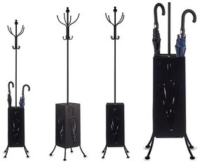 Bengaleiro Suporte de Guarda-chuva Preto Metal (34 X 188 X 34 cm)