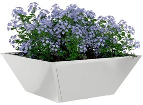 Vaso de jardim 40x40x15 cm em aço galvanizado
