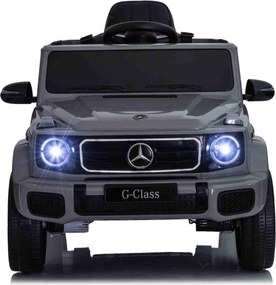 Carro elétrico Crianças 3 a 7 anos Mercedes-Benz 12V G580 Bateria Lìtio, controlo Remoto cinzento