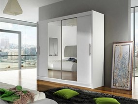 Roupeiro Closico Pallor II, Branco, 215x180x58cm, 147 kg, Portas para roupeiro: Deslizante, Número de prateleiras: 5, Número de prateleiras: 5