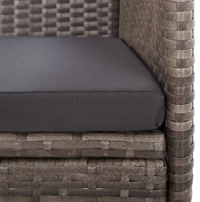 5 pcs conjunto de jantar para jardim cinzento