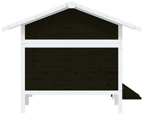 Casota para cães 159x120x88,5 cm pinho maciço cinzento