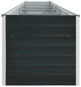 Canteiro elevado jardim aço galvanizado 400x80x45 cm antracite