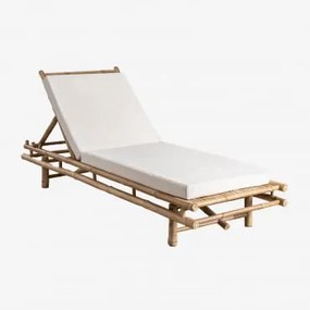 Pacote De 2 Espreguiçadeiras De Bambu Gossy Bambu & Tapioca Bege - Sklum