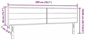 Cabeceira em LED Design Linhas Azul 100 cm Tecido