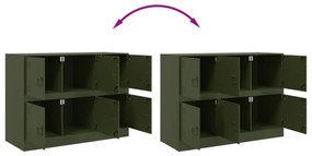 Aparador 99x39x73 cm aço verde azeitona