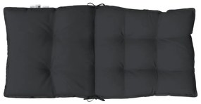 Almofadões cadeira encosto baixo 6 pcs tecido oxford preto