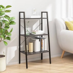 vidaXL Estante de pé 3 prateleiras 56x35x108 cm preto
