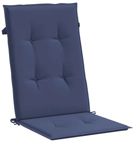 Almofadões cadeira encosto alto 4pcs tecido azul-marinho