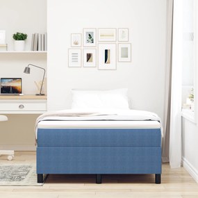 Cama Box vidaXL Azul 120x200 cm Tecido Corduroy