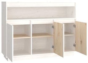 Aparador 104,5x34x80 cm madeira de pinho maciça branco