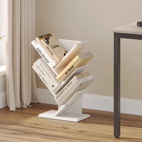 Estante para livros com 5 prateleiras 17,2 x 30 x 51 cm branca