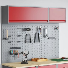 Conjunto de Armário e Painel de Ferramentas VidaXL com 5 Peças Montado