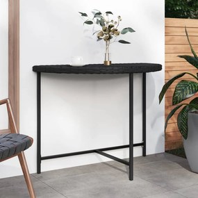 316652 vidaXL Mesa de jardim 100x50x75 cm vime PE preto