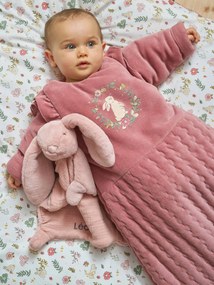 Saco de mangas compridas amovíveis Lapin Enchanté, para bebé rosa-velho