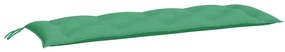 Almofadões banco jardim 2 pcs 150x50x7cm tecido oxford verde