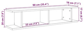 Prateleiras parede 2 pcs deriv. madeira carvalho artisiano