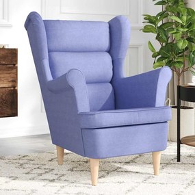 vidaXL Cadeira com apoio de braços 74x84x100 cm tecido azul ganga