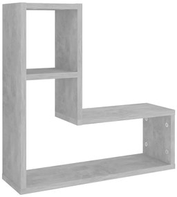 Estantes de parede 2 pcs derivados de madeira cinza cimento