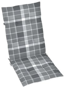 Cadeiras jardim reclináveis c/ almofadões 2 pcs acácia maciça